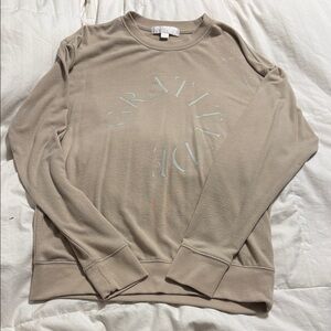 Spiritual Gangster -  Beige “Gratitude” Long Sleeve Top - Medium